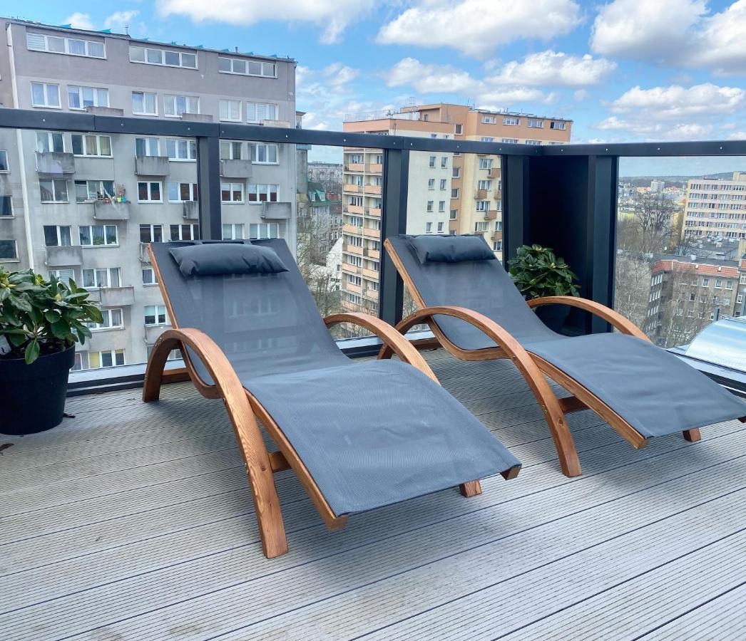 Hanza Tower Apartament Premium Plus Stettino Esterno foto